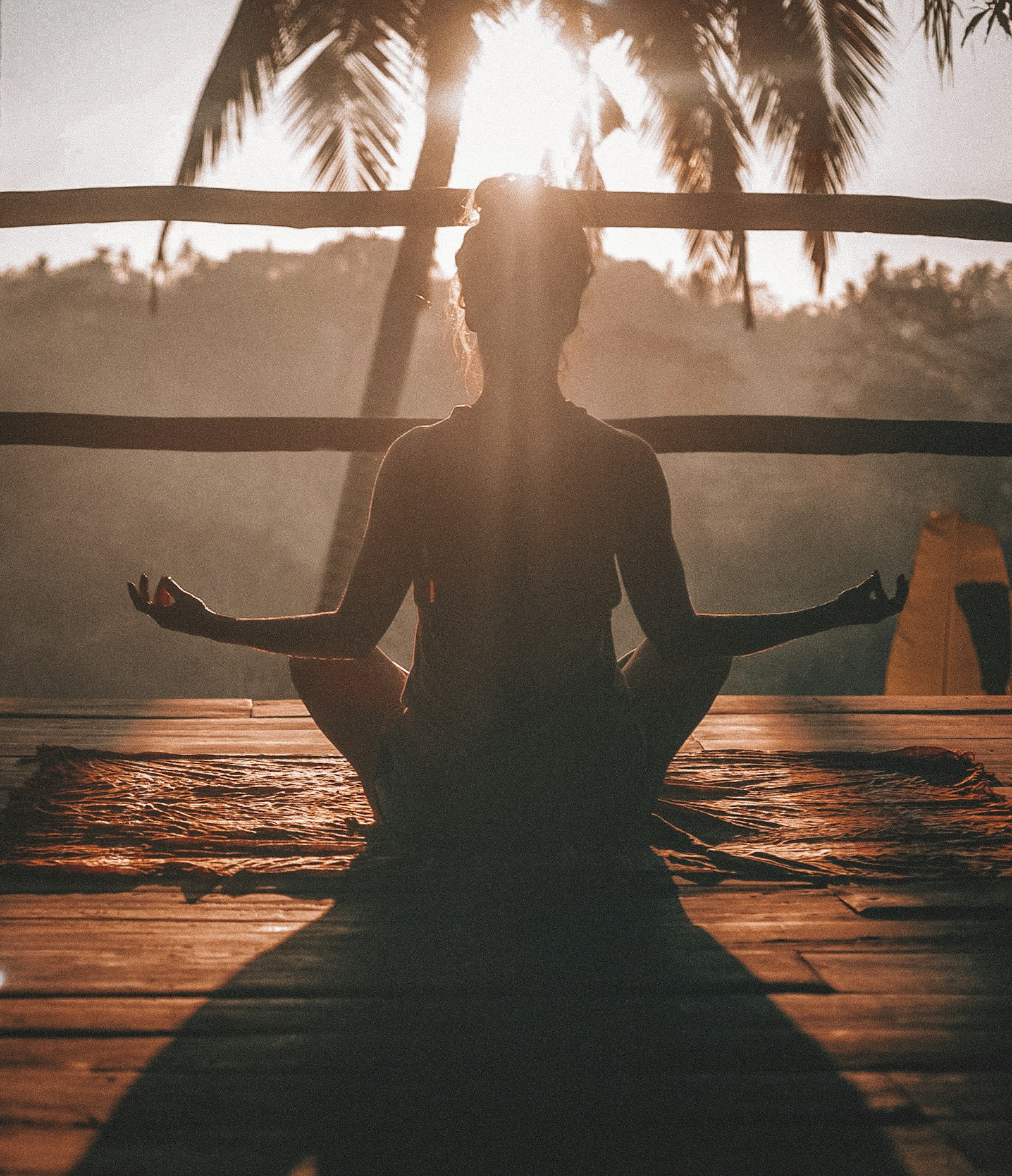 Peaceful meditation session in the garden